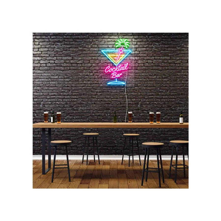 Cocktail Glass Neon Light