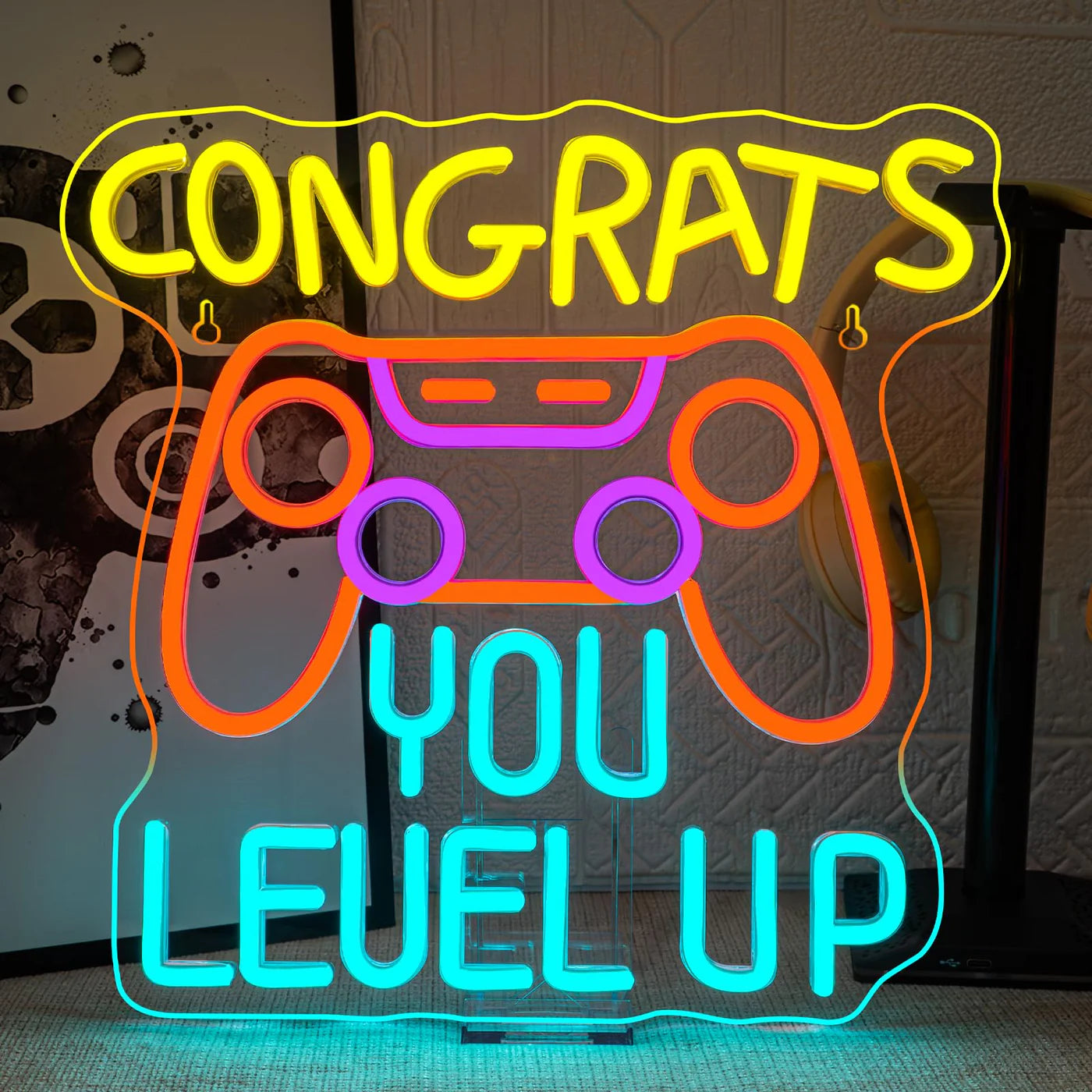 Congrats You Level Up Neon Sign