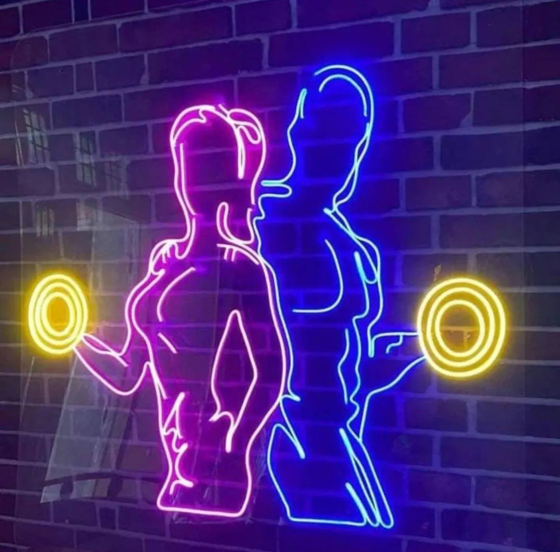 Couple LED Neon Gym Sign