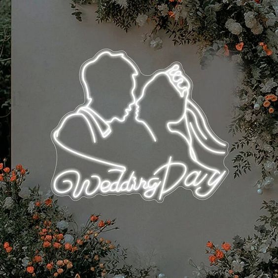 Couple Wedding Day Neon Sign Art