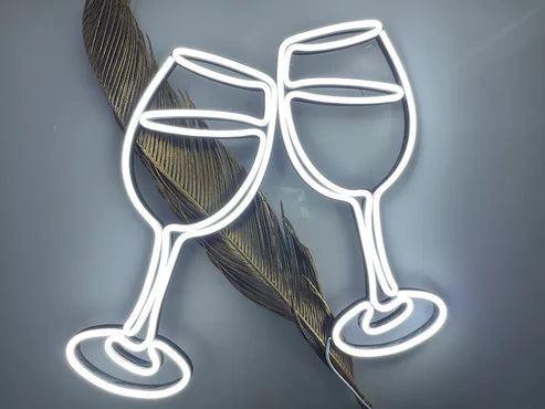 Couple Wine Glass Neon Sign