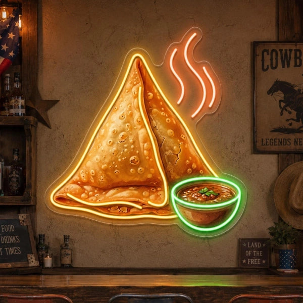 Crispy Samosa Neon Sign