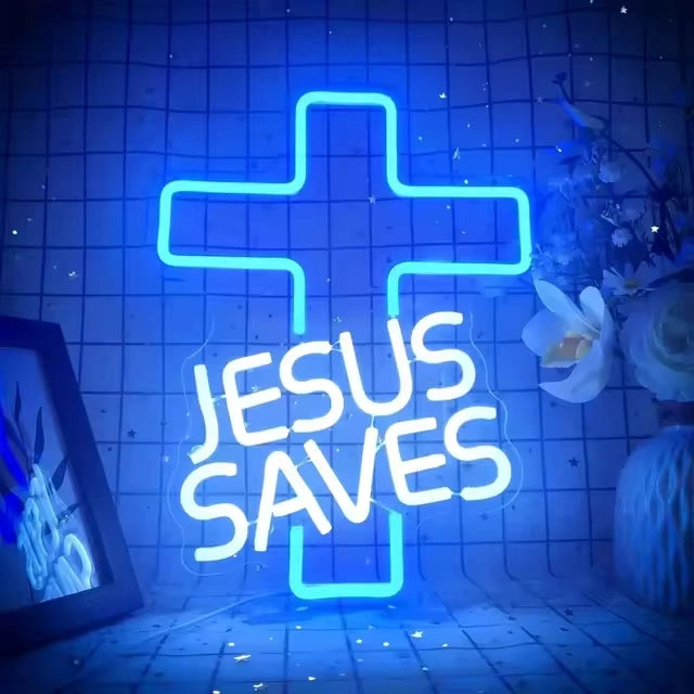 Cross Jesus Savior Neon Sign