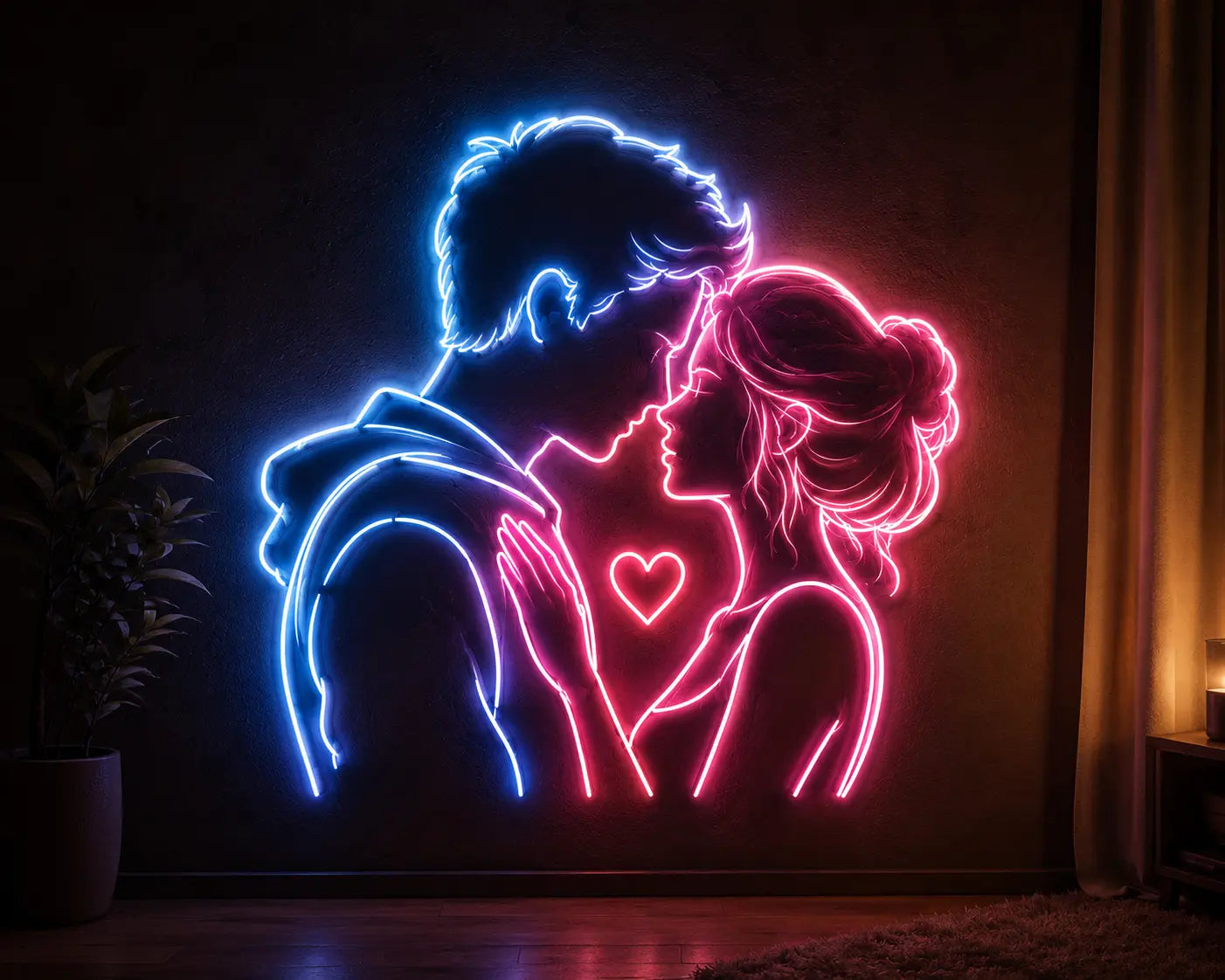 Love Lives Here Modern Neon Light Wall Sign