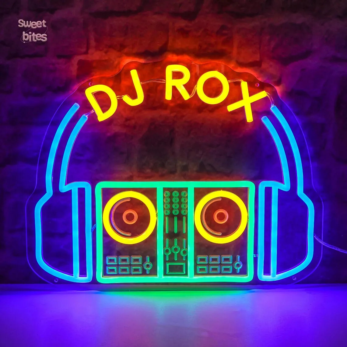 DJ Headphone Neon Sign