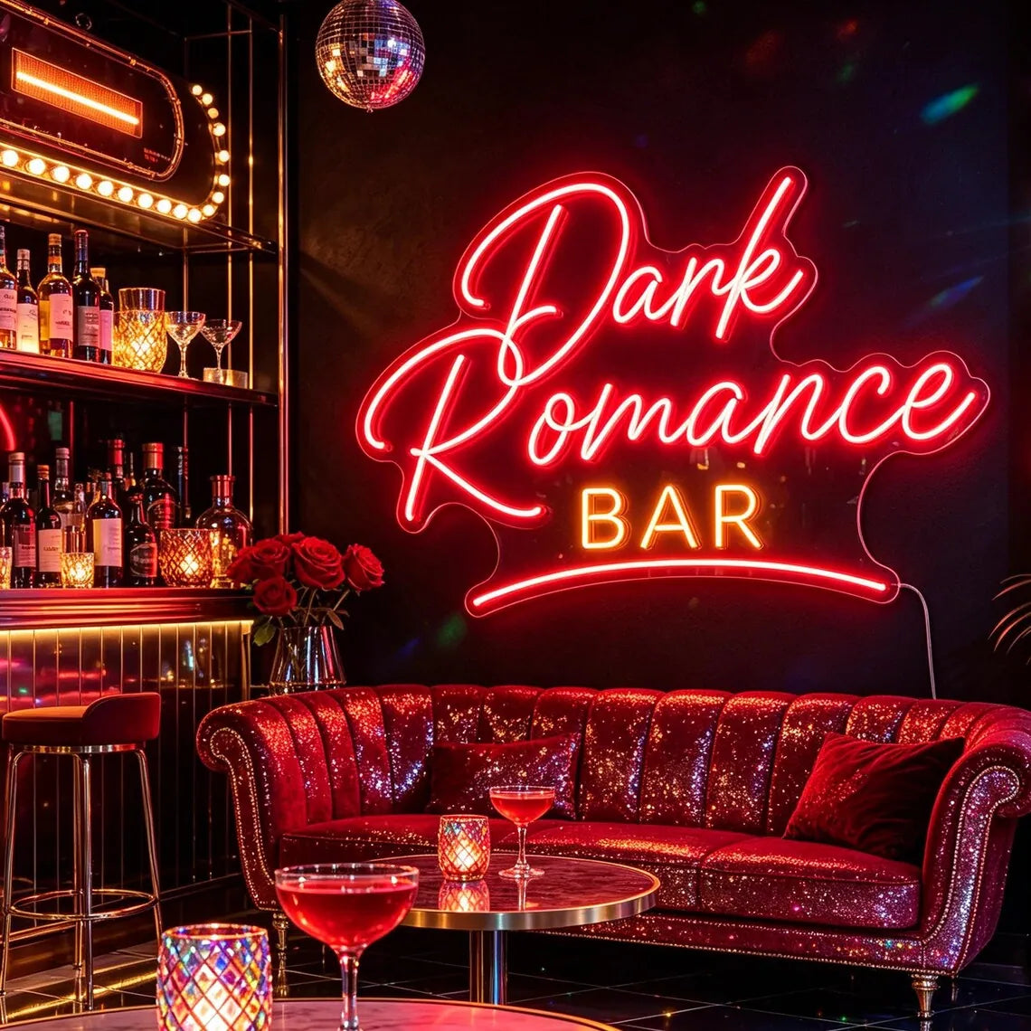 Dark Romance Bar Neon Sign