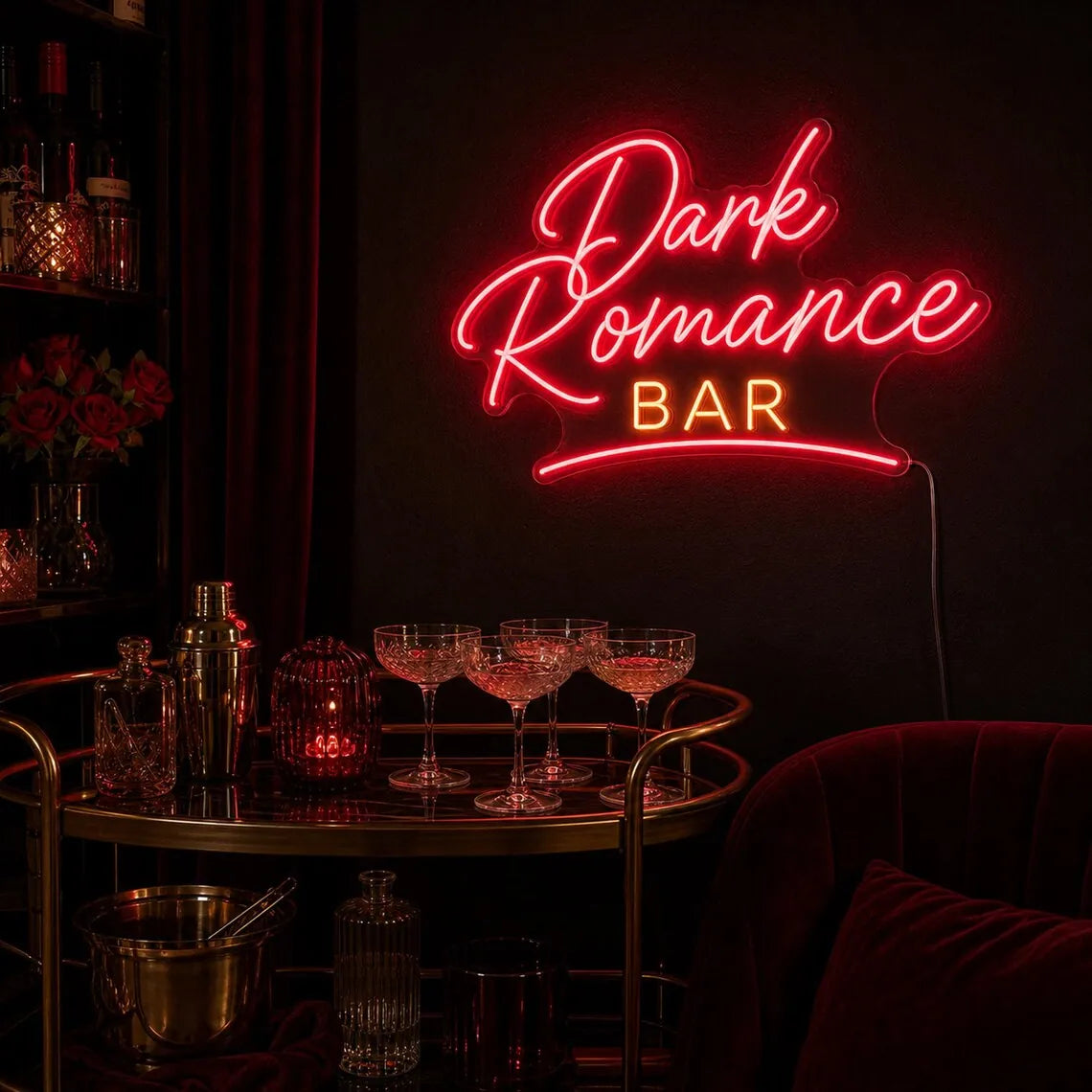 Dark Romance Bar Neon Sign