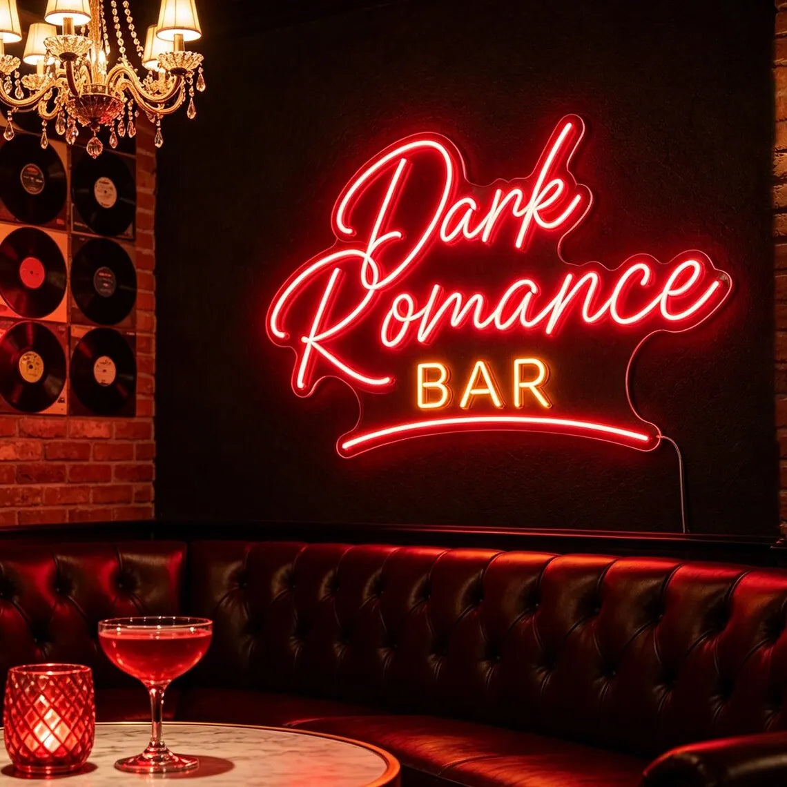 Dark Romance Bar Neon Sign