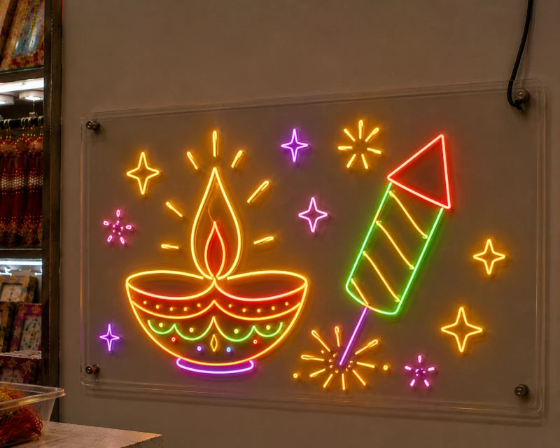 Diwali Themed LED Neon Sign