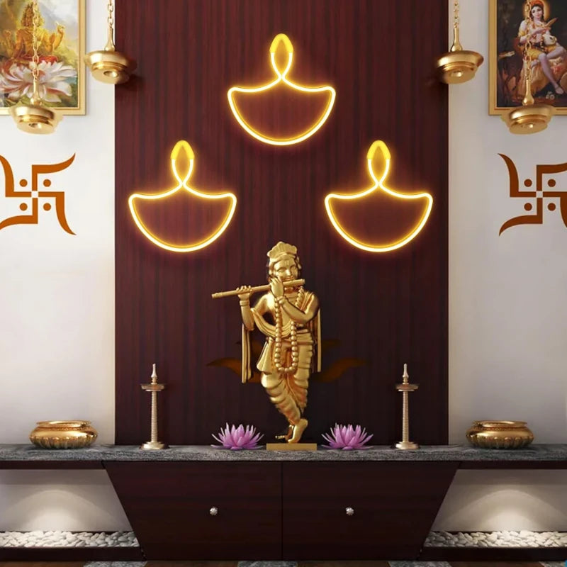 Diwali Diya LED Neon Sign Strip Light