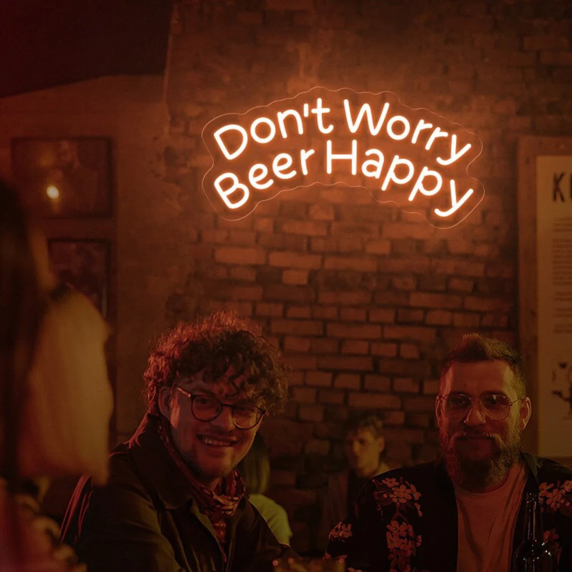 Don'T Worry Beer Happy Neon Sign