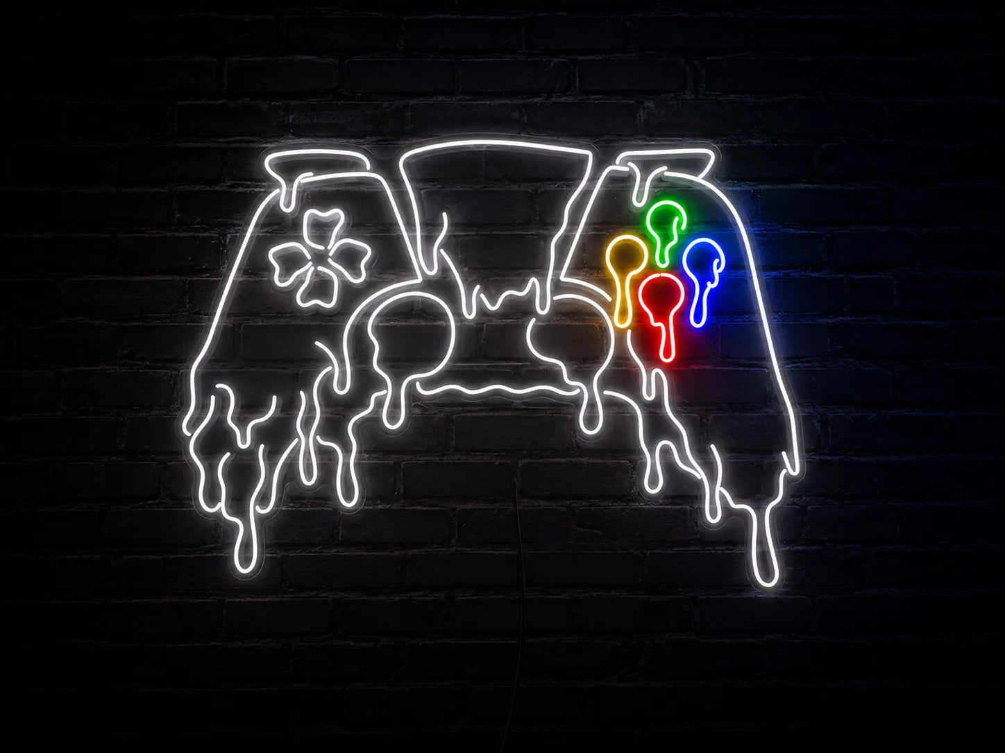 Dripping Game Controller Neon LED Sign