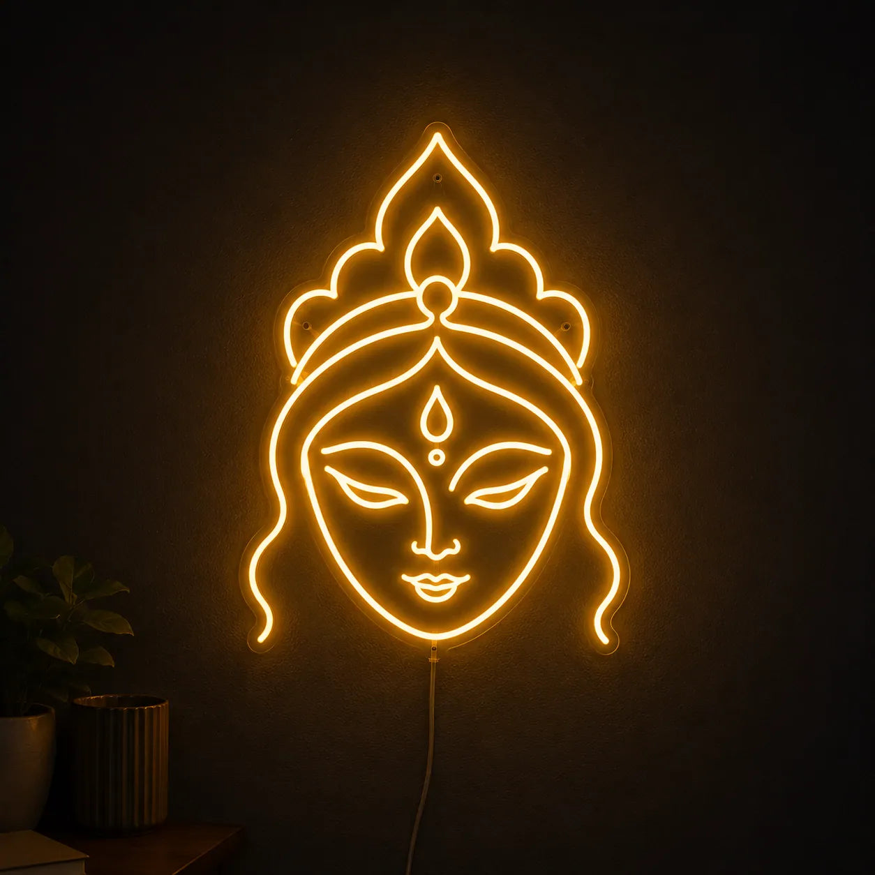 Durga Mata LED Wall Light Neon Sign