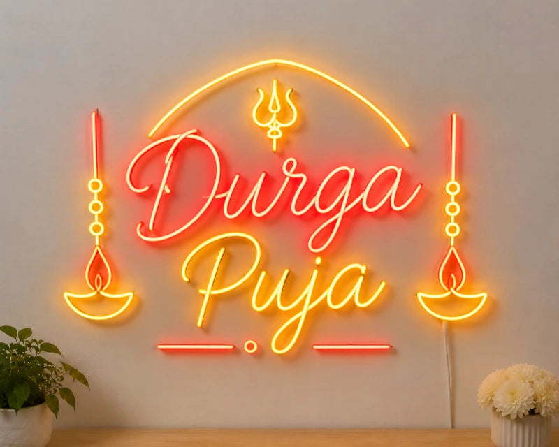 Durga Puja Neon LED Sign