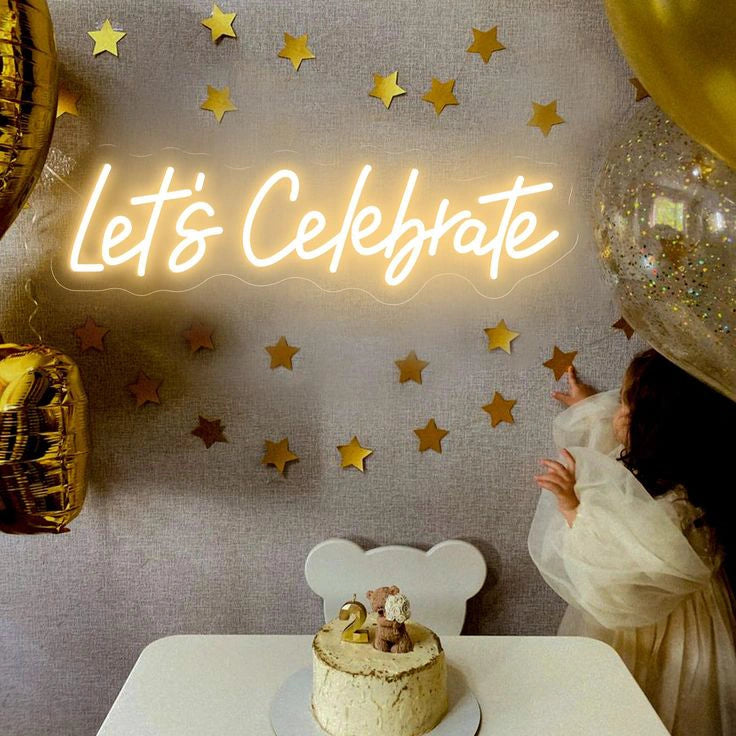 Let's Celebrate Neon Sign LED