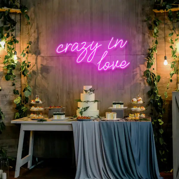 Crazy In Love Led Wedding Reception Neon Sign Light