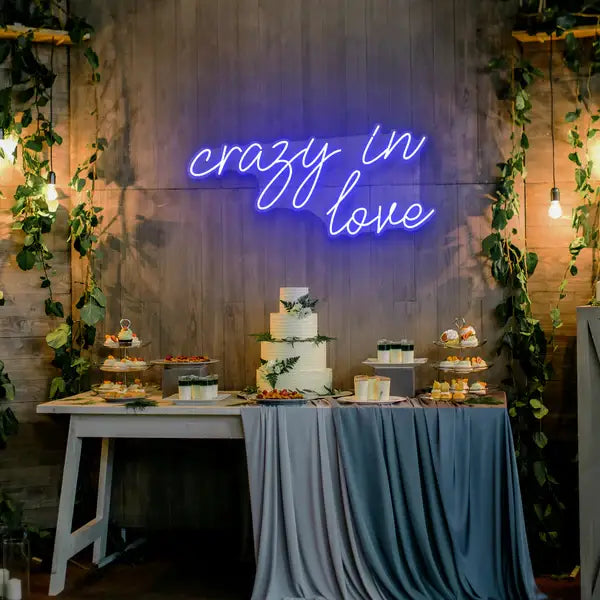 Crazy In Love Led Wedding Reception Neon Sign Light