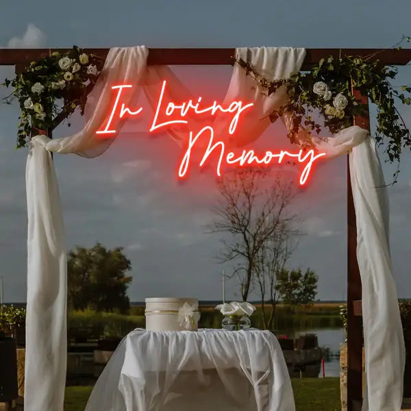 In Loving Memory Led Wedding Neon Sign Light