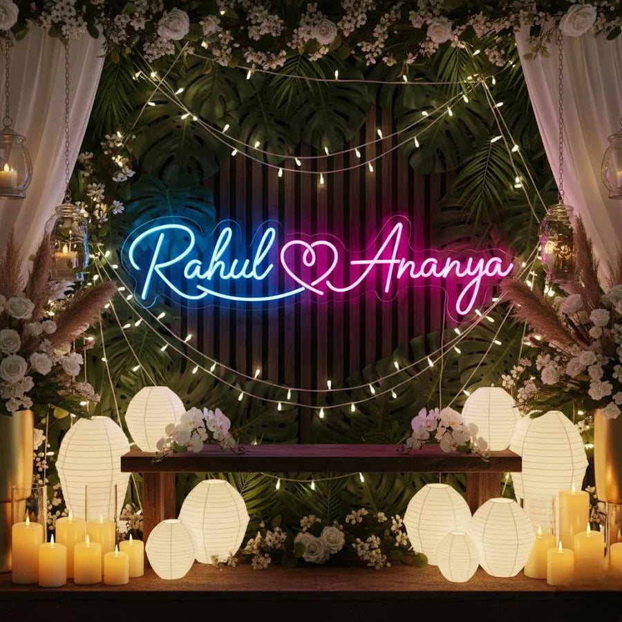 Happy Anniversary Named Neon Sign
