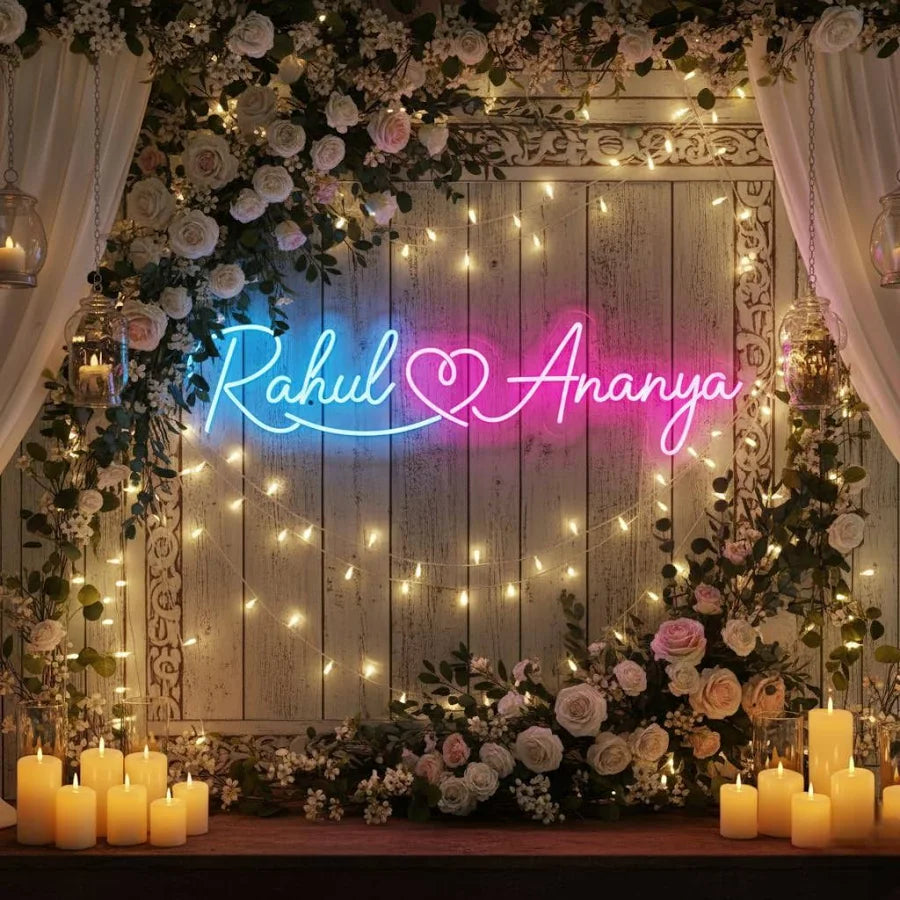 Happy Anniversary Named Neon Sign