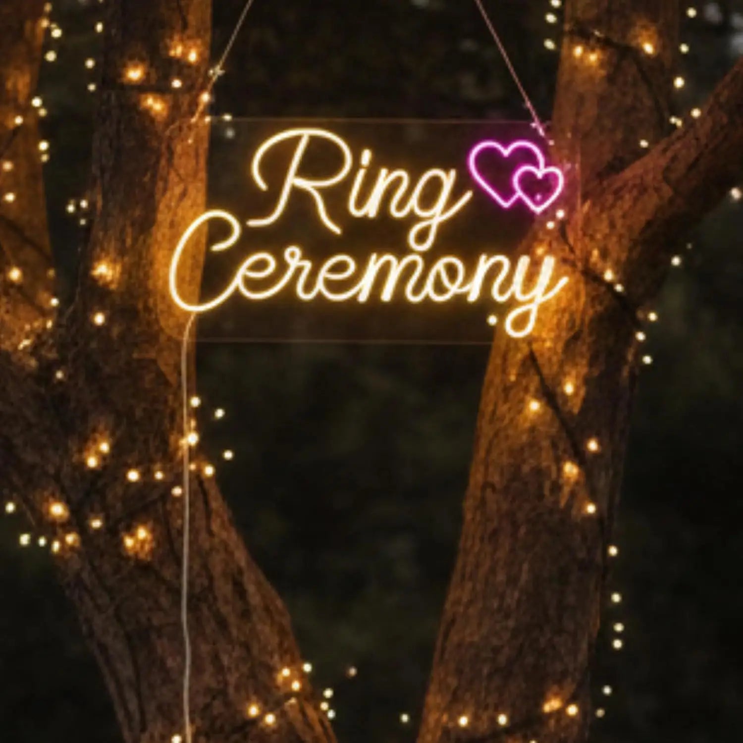 Ring Ceremony Theme Wall Mounted LED Neon Light