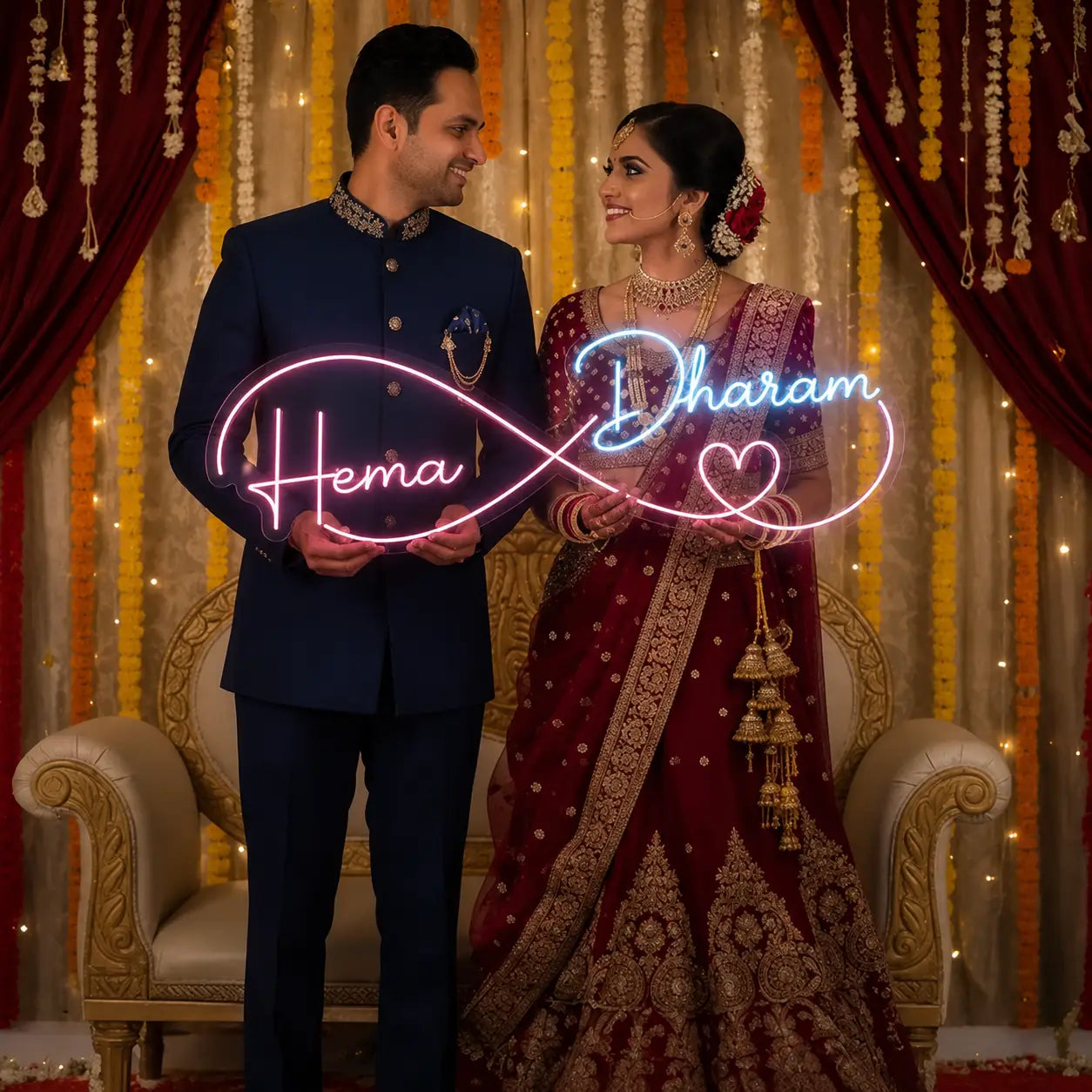 India's Trusted Brand in Custom Wedding Neon Signs