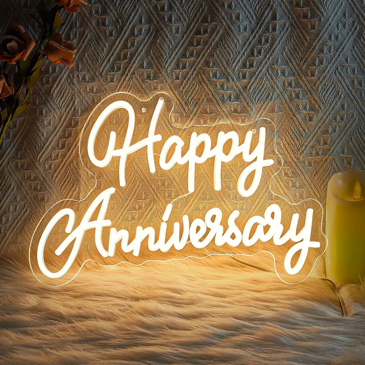 Happy Anniversary Neon Light Sign