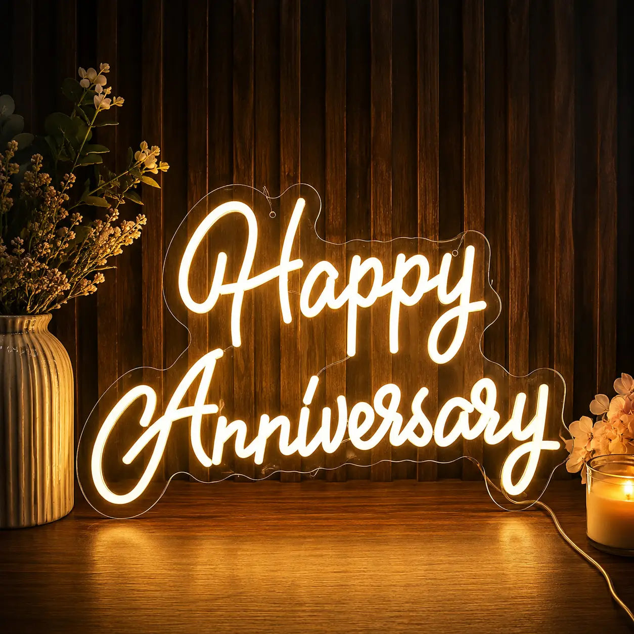 Happy Anniversary Neon Light Sign