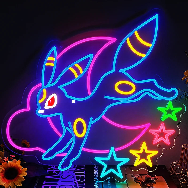 Evolution Umbreon Pokemon Neon Sign