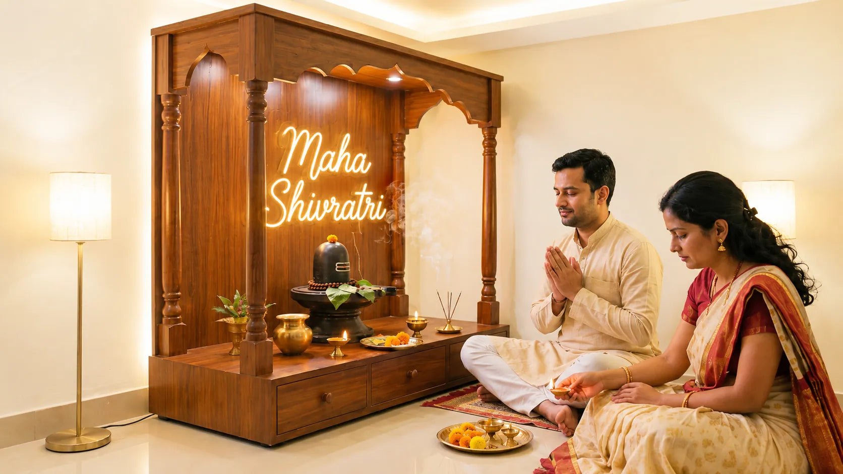 Maha Shivratri LED Neon Sign for Home Temple Decoration
