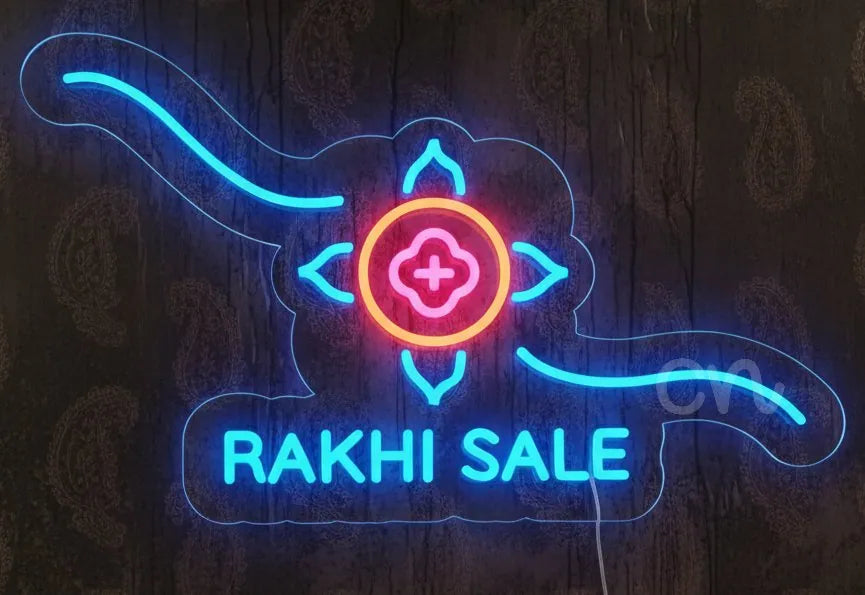 Rakhi Sale LED Neon Sign for Festive Shopping Decor