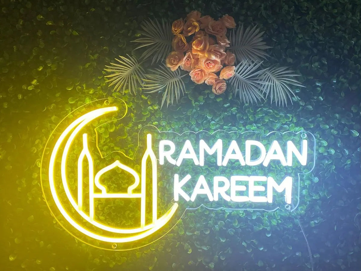 Ramadan Kareem Moon & Mosque LED Neon Sign