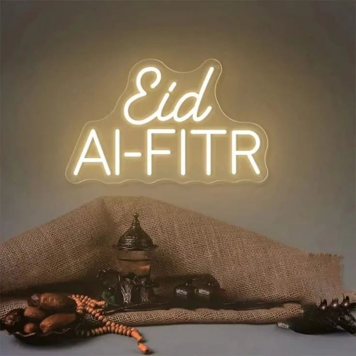 Eid Al-Fitr LED Neon Sign for Islamic Home Decor
