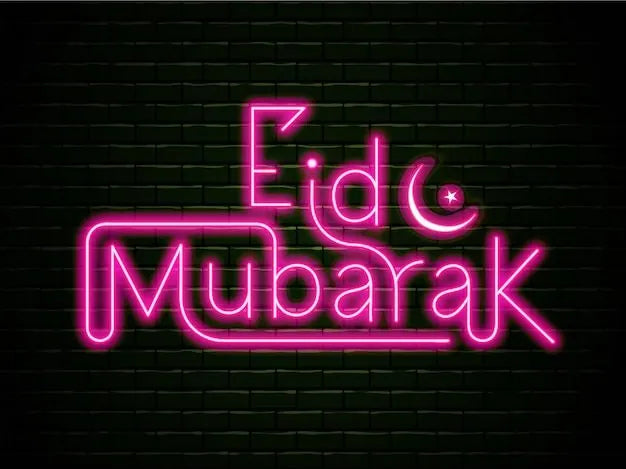 Vibrant Eid Mubarak Neon Light for Islamic Celebrations