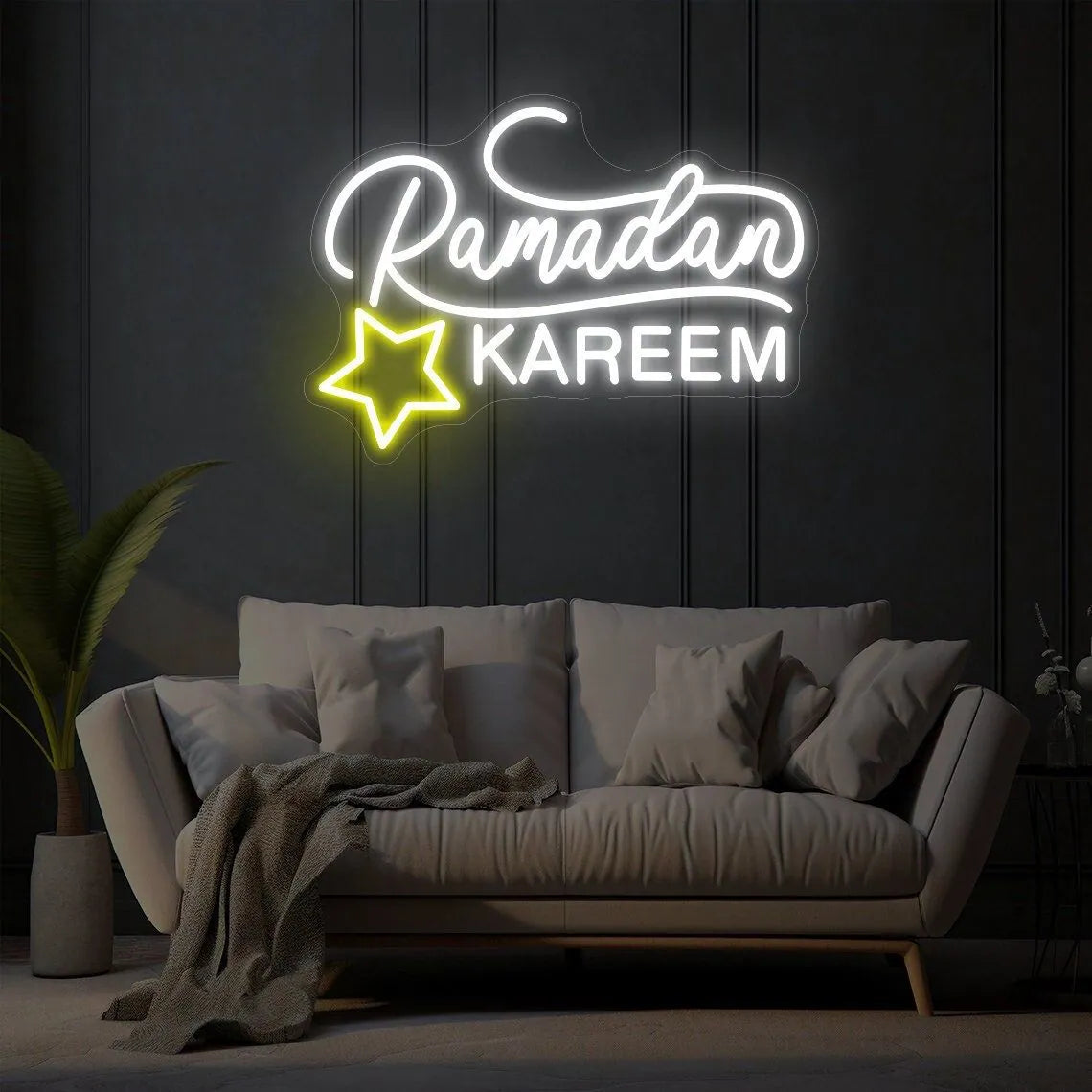 Ramadan Kareem LED Neon Sign with Star Design