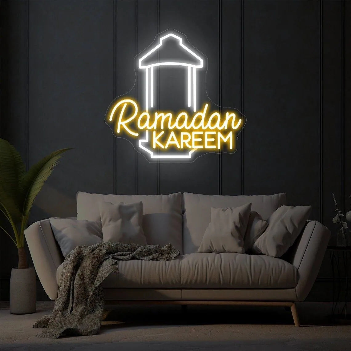 Ramadan Kareem LED Neon Sign for Living Room & Prayer Space