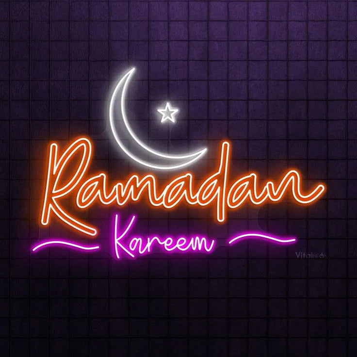 Ramadan Kareem Moon & Star LED Neon Sign