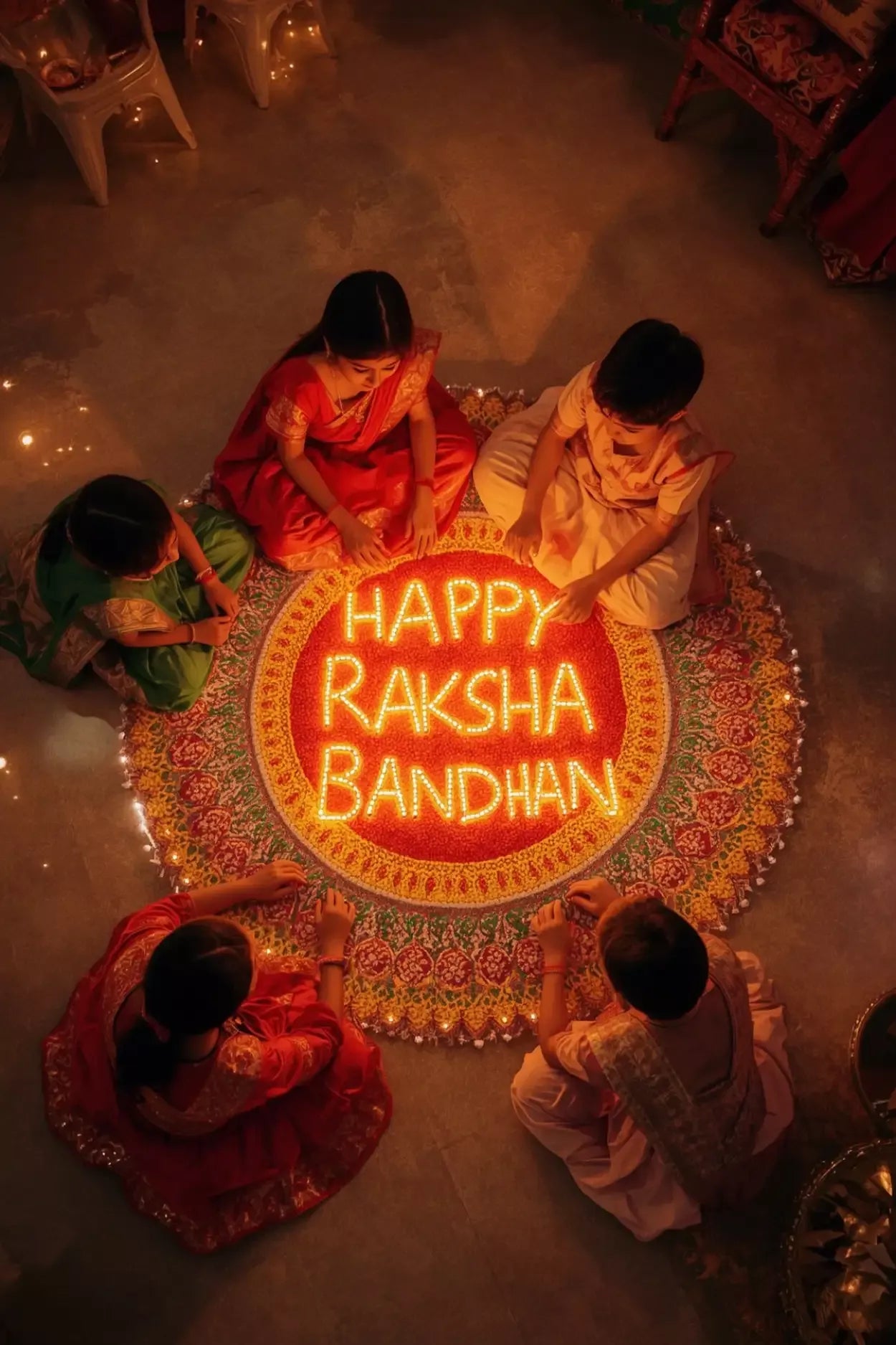 Happy Raksha Bandhan LED Neon Light for Festive Home Decor