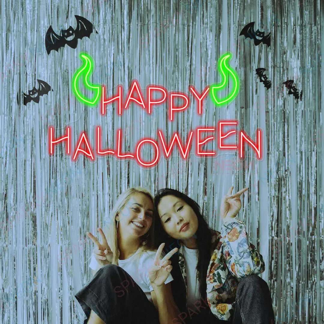 Happy Halloween LED Neon Sign for Spooky Party Decor