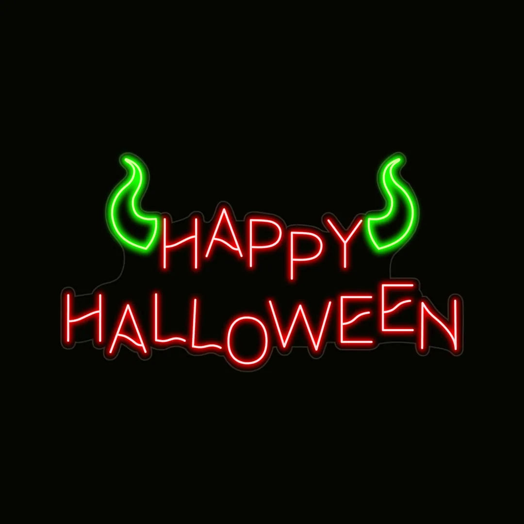 Happy Halloween LED Neon Sign for Spooky Party Decor