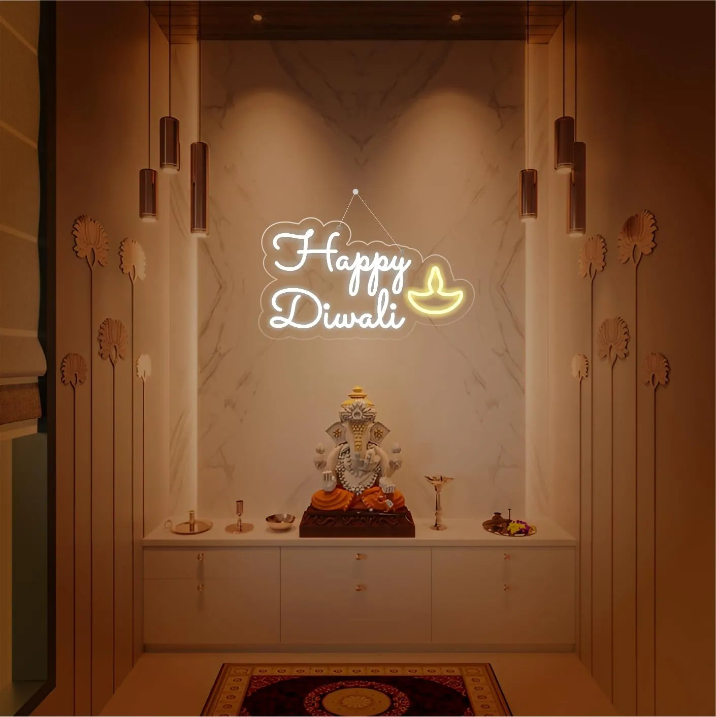 Happy Diwali LED Neon Light for Festival Decorations