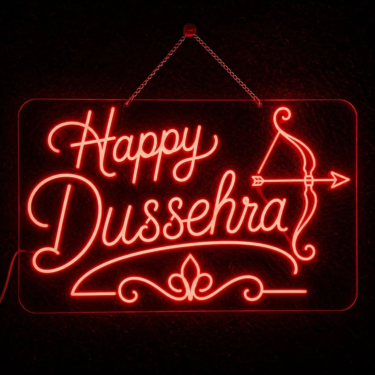 Happy Dussehra Neon Sign for Home & Office Decoration