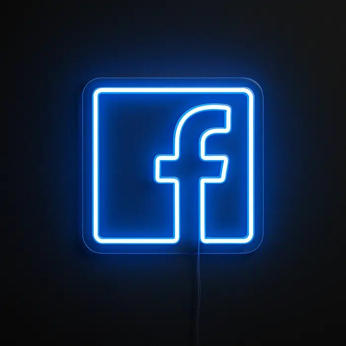 Facebook Logo Neon Sign LED Light