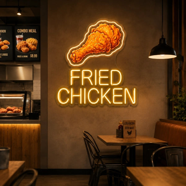 Fried Chicken Neon Sign LED Wall Light