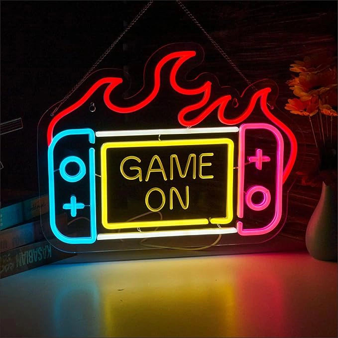 Game On Neon Sign for Wall Decor