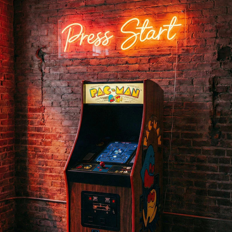 LED Press Start Gaming Neon Signs