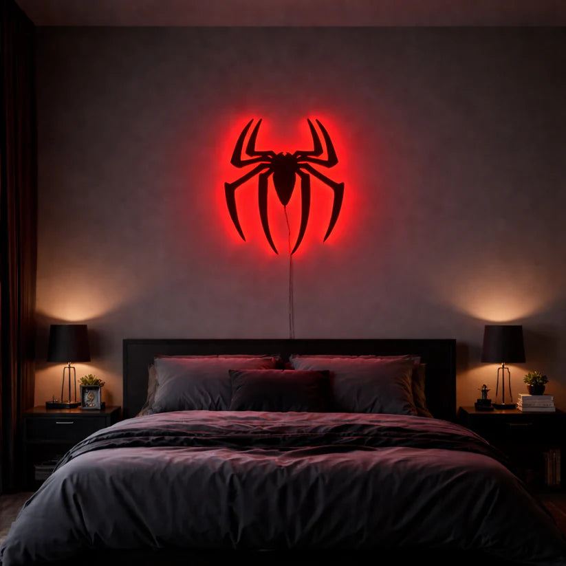 Spider Emblem Neon Wall Light