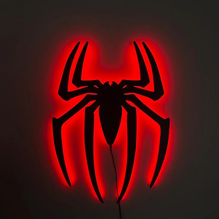 Spider Emblem Neon Wall Light