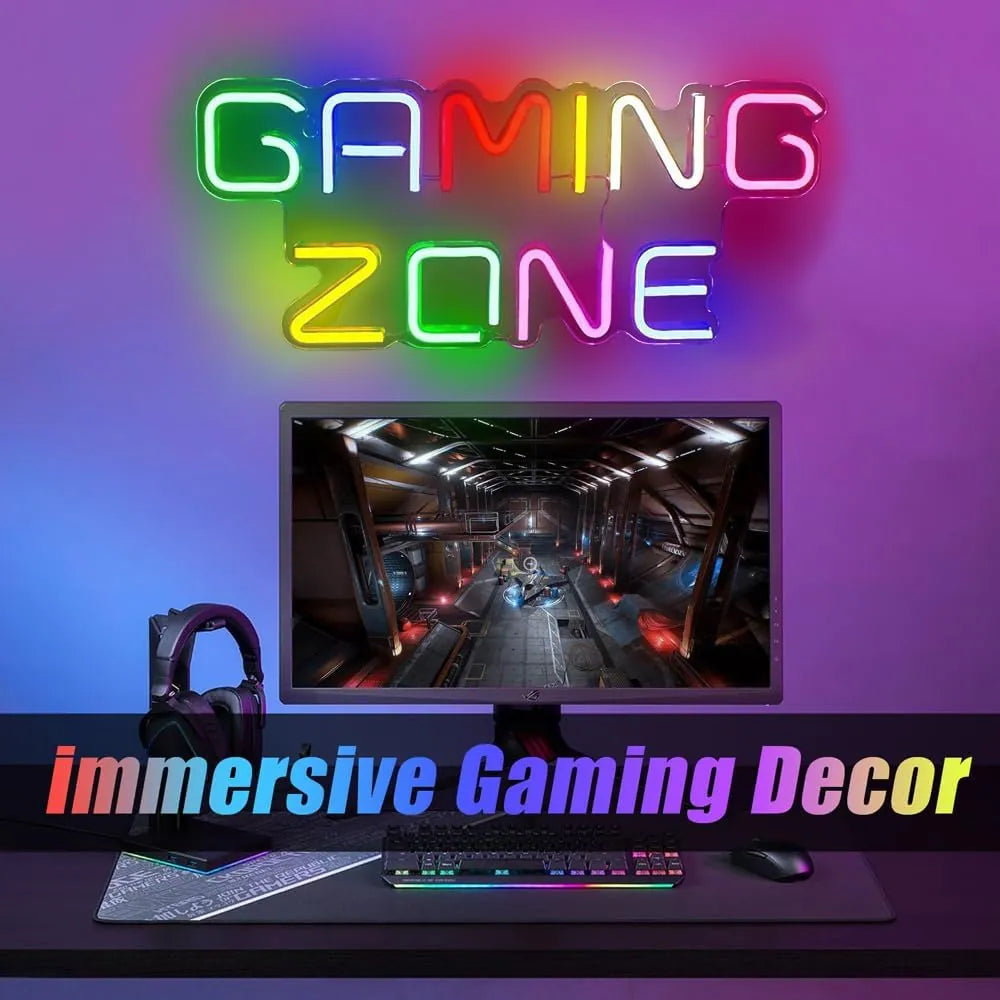 Immersive Gaming Zone Neon Room Decor