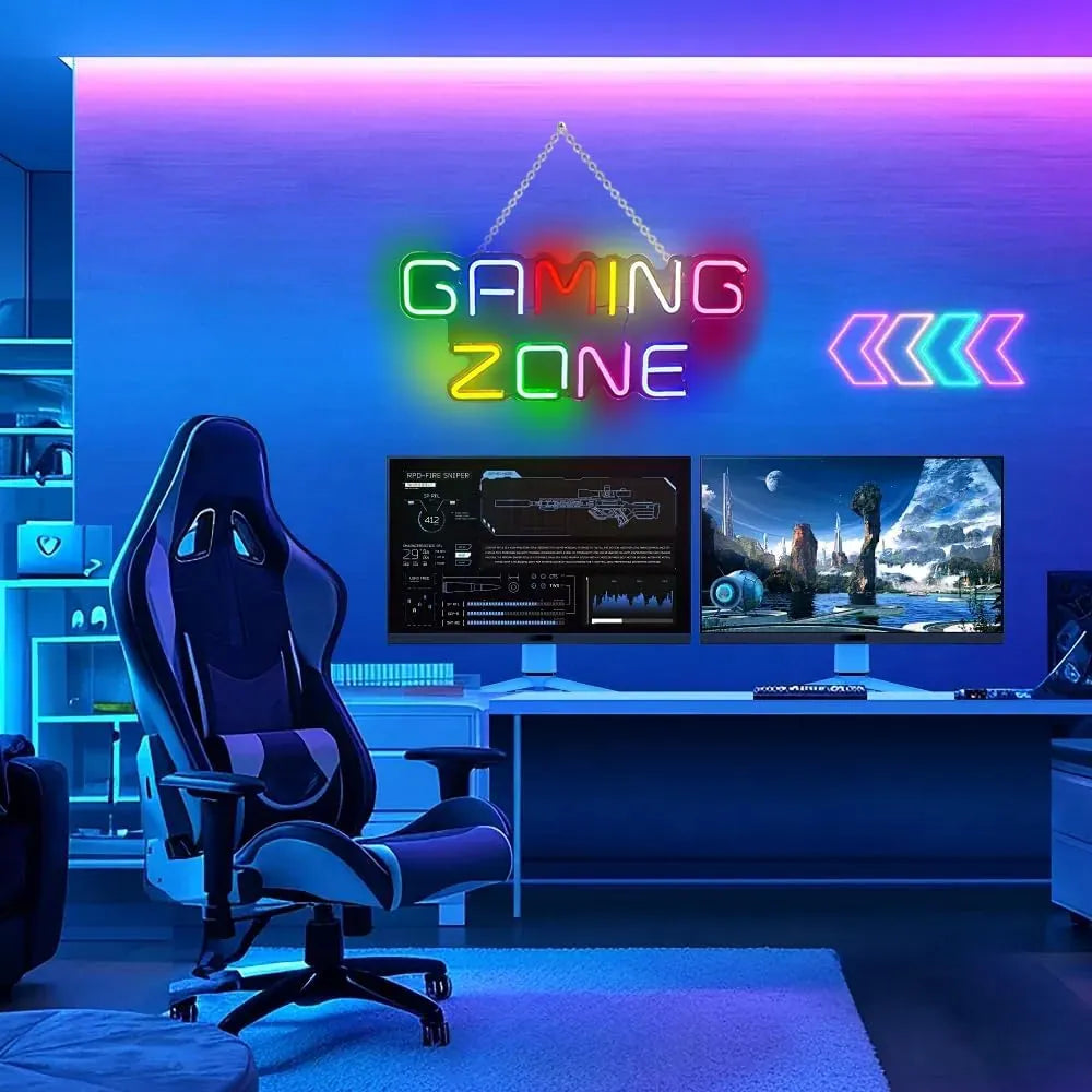 Immersive Gaming Zone Neon Room Decor